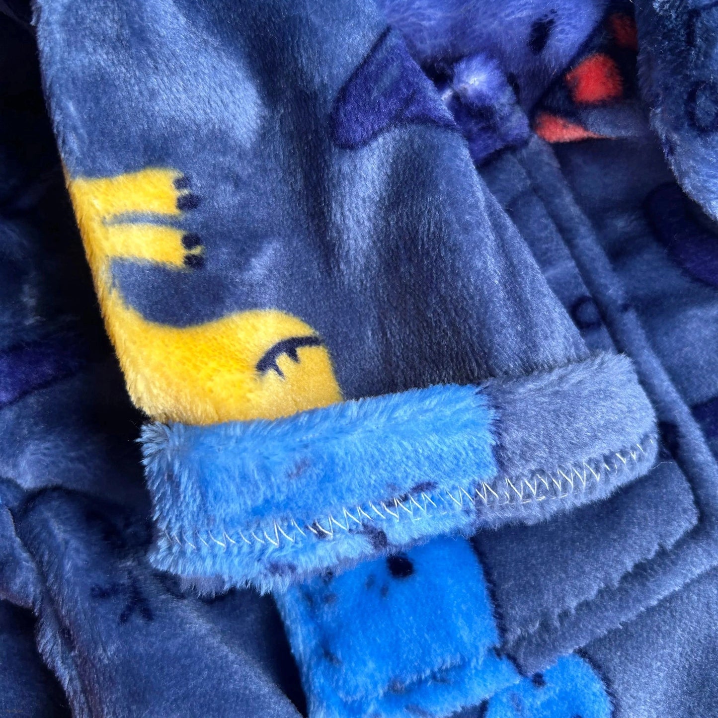 Peignoir Enfant Flanelle Bleu Dinosaure - 3