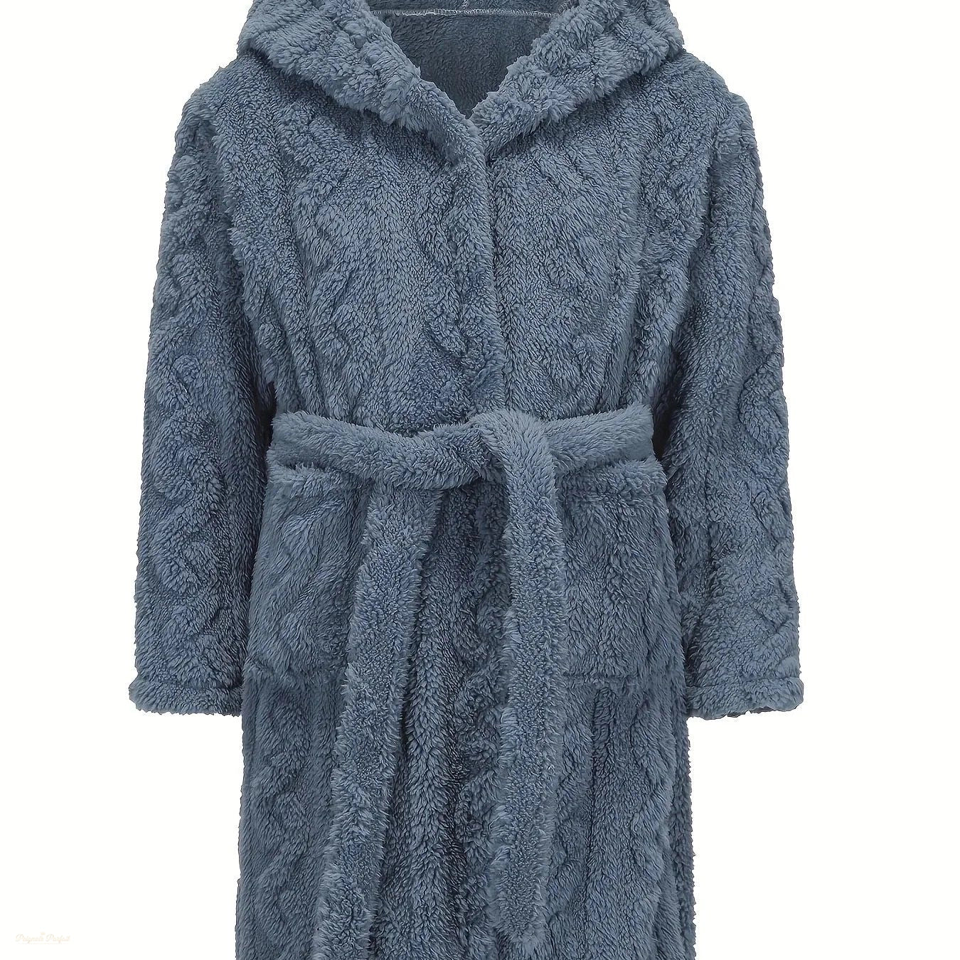 Peignoir Enfant Flanelle Bleu Océan Chaud - Bleu Océan - 170cm (15-16 ans)