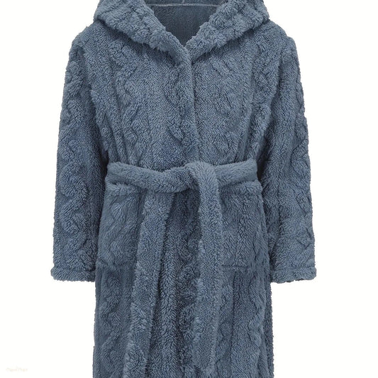 Peignoir Enfant Flanelle Bleu Océan Chaud - Bleu Océan - 170cm (15-16 ans)