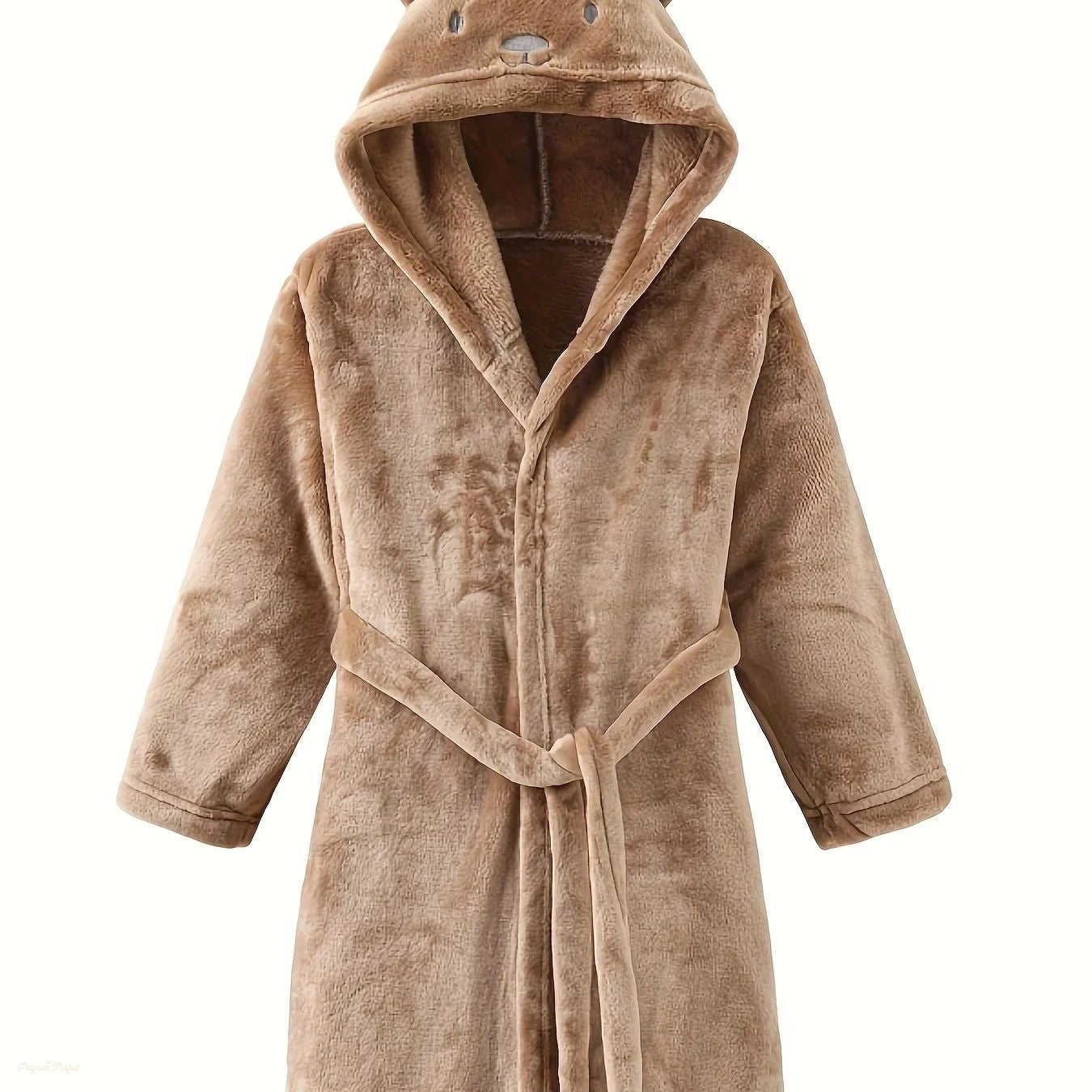 Peignoir Enfant Oreilles Lapin Beige Doux Flanelle - Beige Doux - 170cm (15-16 ans)