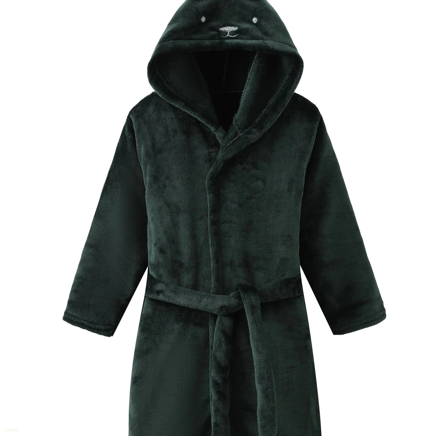 Peignoir Enfant Oreilles Lapin Vert Sapin Polaire - Vert Sapin - 170cm (15-16 ans)