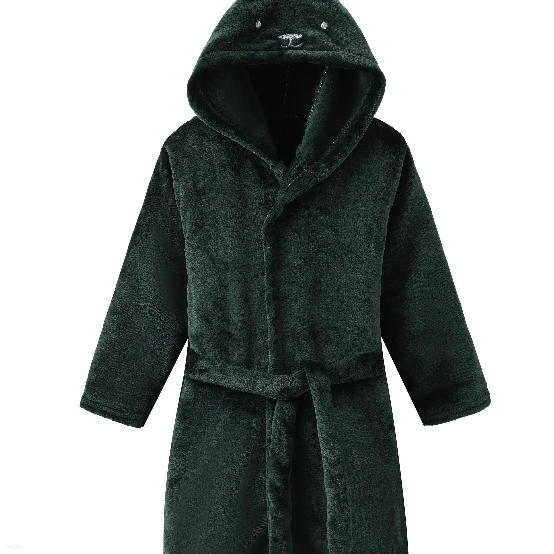 Peignoir Enfant Oreilles Lapin Vert Sapin Polaire - Vert Sapin - 170cm (15-16 ans)