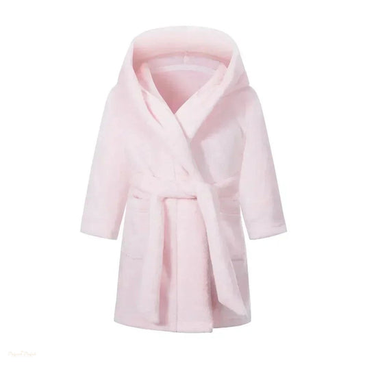 Peignoir Enfant Rose Bébé à Capuche Douillet - Rose Bébé - 150 (9-10 ans)