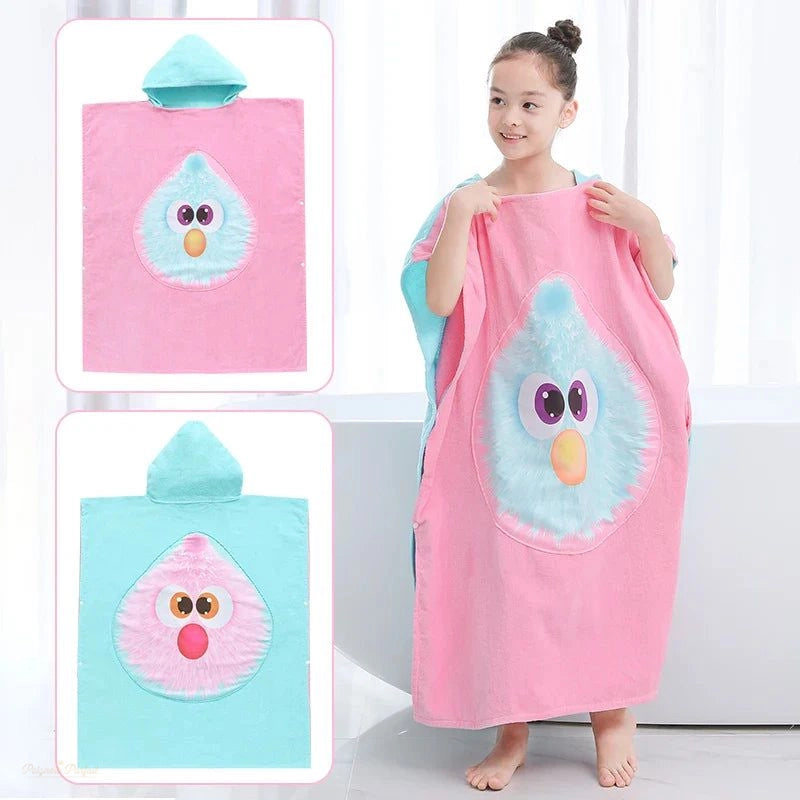 Peignoir Enfant Rose Tendre Coton Absorbant Capuche - Rose Tendre - Chine - 150-170cm (Unisexe)