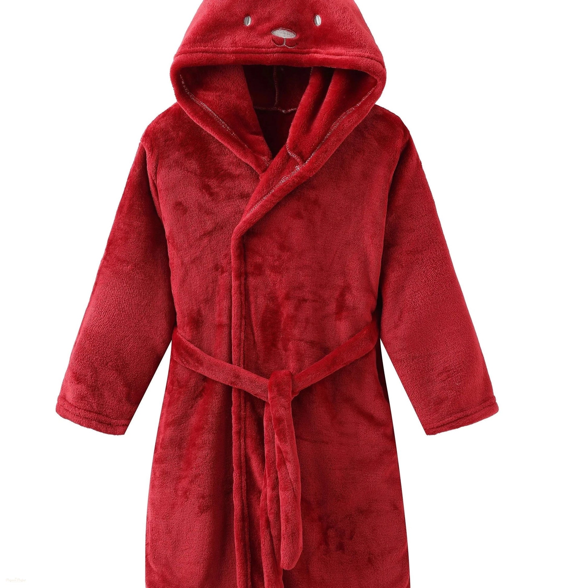 Peignoir Enfant Rubis Éclatant - Oreilles Lapin Flanelle - Rubis Éclatant - 140cm (9-10 ans)