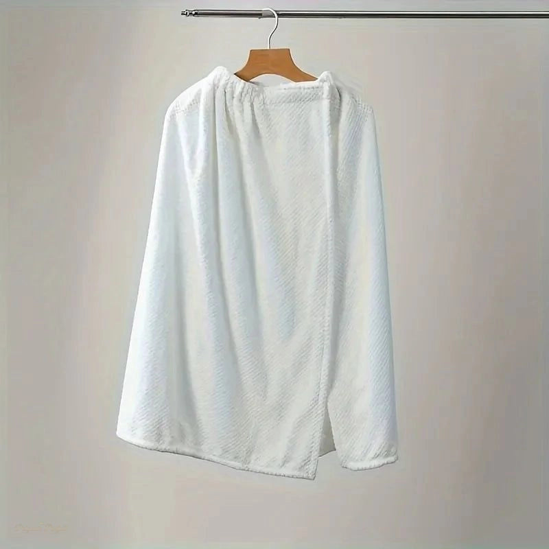 Peignoir Femme Blanc Pur Microfibre Séchage Rapide - Blanc Pur