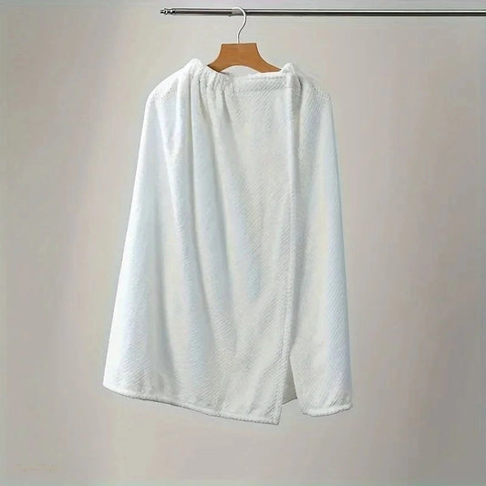 Peignoir Femme Blanc Pur Microfibre Séchage Rapide - Blanc Pur