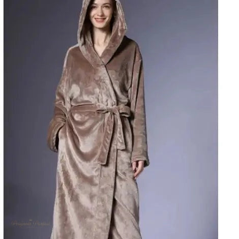 Peignoir Homme Grande Taille Blanc Crème - Hiver - Blanc Crème - 12XL (150-160 kg)