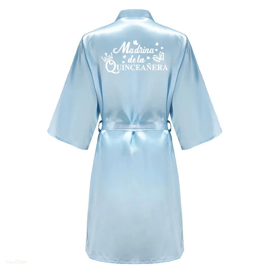 Peignoir Satin Bleu Ciel Quinceañera Enfant - Bleu Ciel - XXXXL