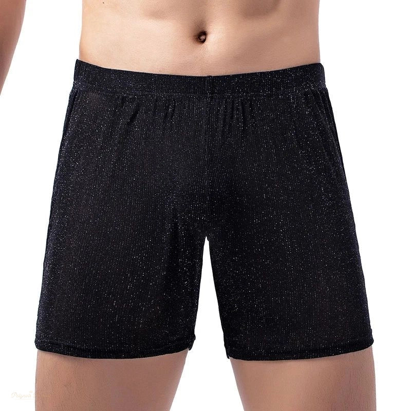 Short Pyjama Homme Noir Scintillant Confortable - Noir Scintillant - S