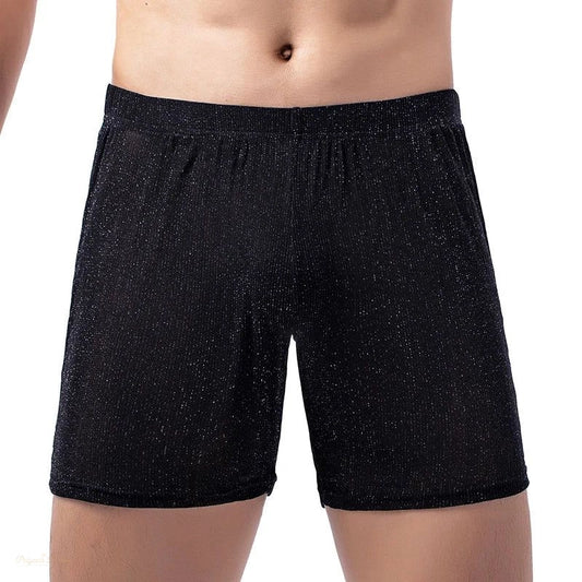 Short Pyjama Homme Noir Scintillant Confortable - Noir Scintillant - S